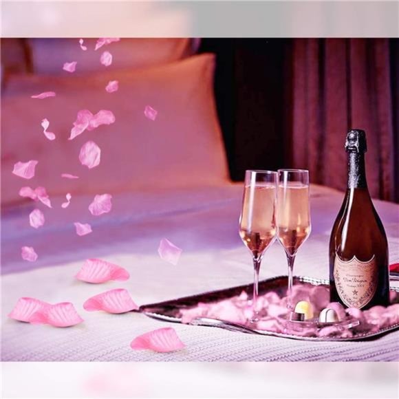 1200PCS Artificial Silk Rose Petals DecorationRomantic Night Wedding Event Party - Picture 2 of 5